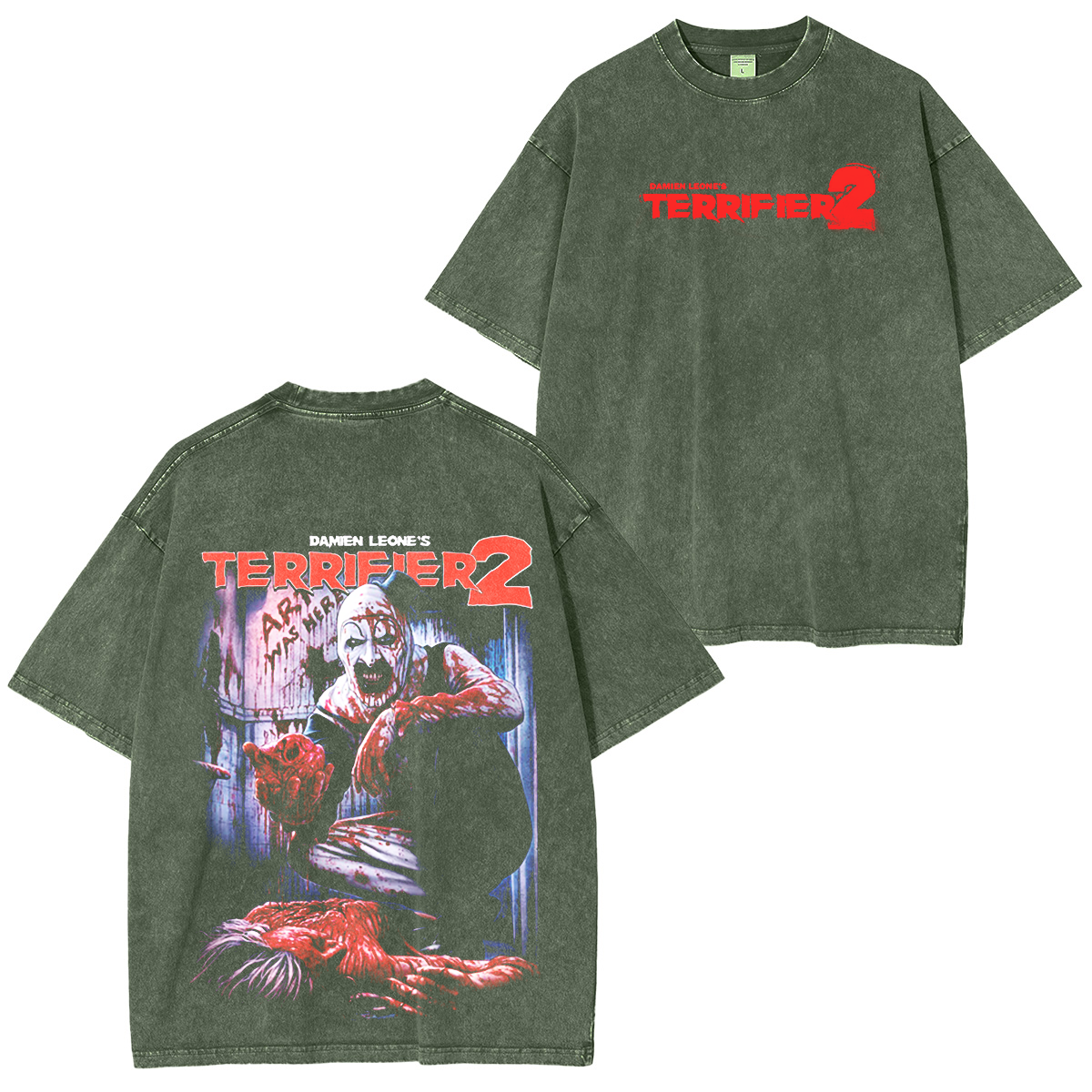 Terrifier 2 Class Clown Washed T-Shirt