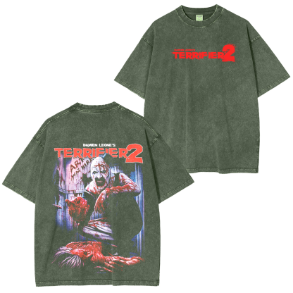 Terrifier 2 Class Clown Washed T-Shirt