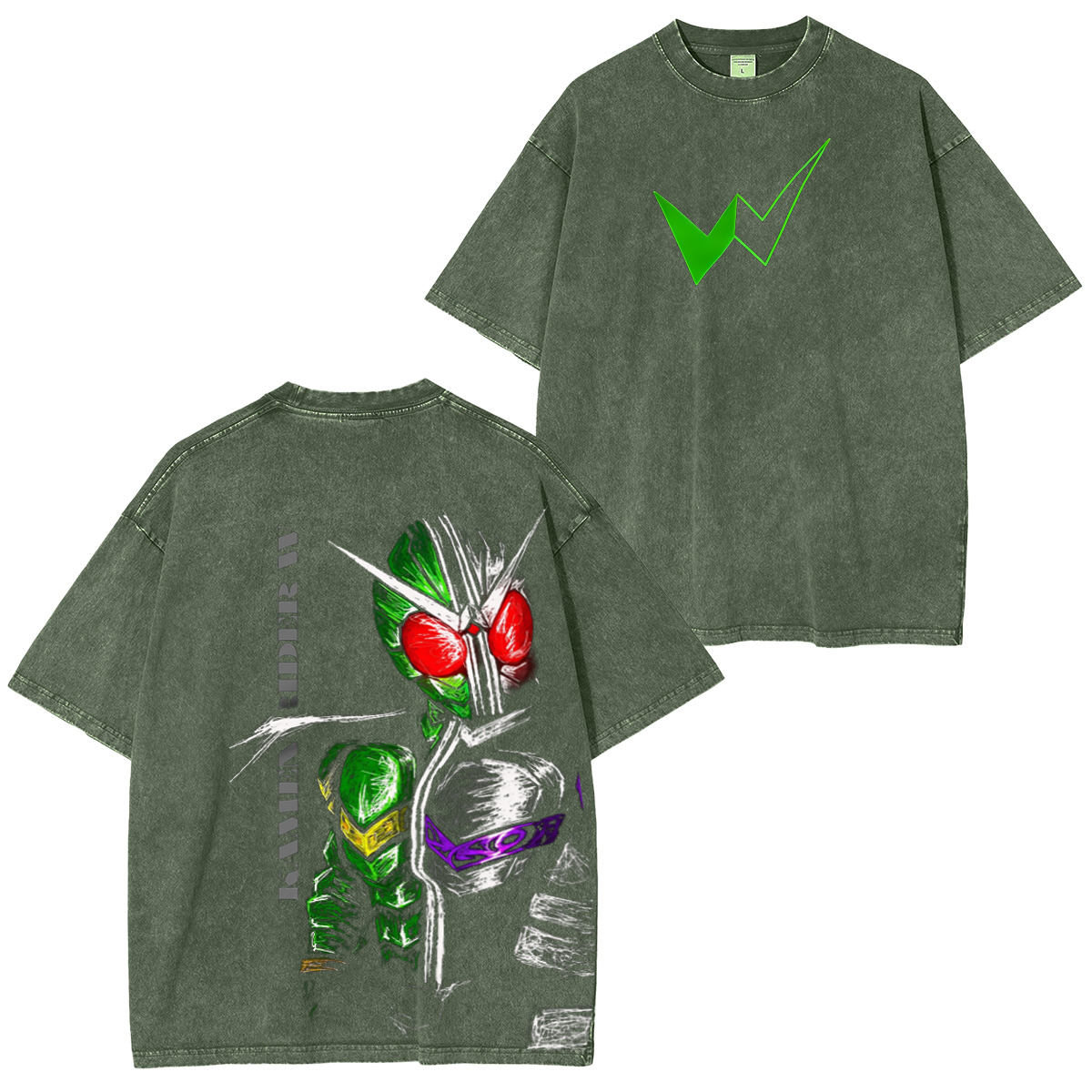 Kamen Rider W Vintage Washed Unisex T-Shirt