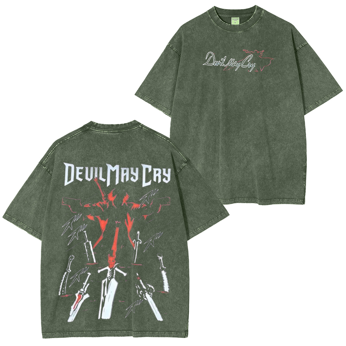 Devil May Cry Oversized  Washed  Vintage T-Shirt