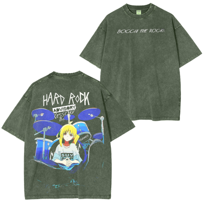 Nijika Ijichi Drummer  Oversized  Washed  Vintage T-Shirt