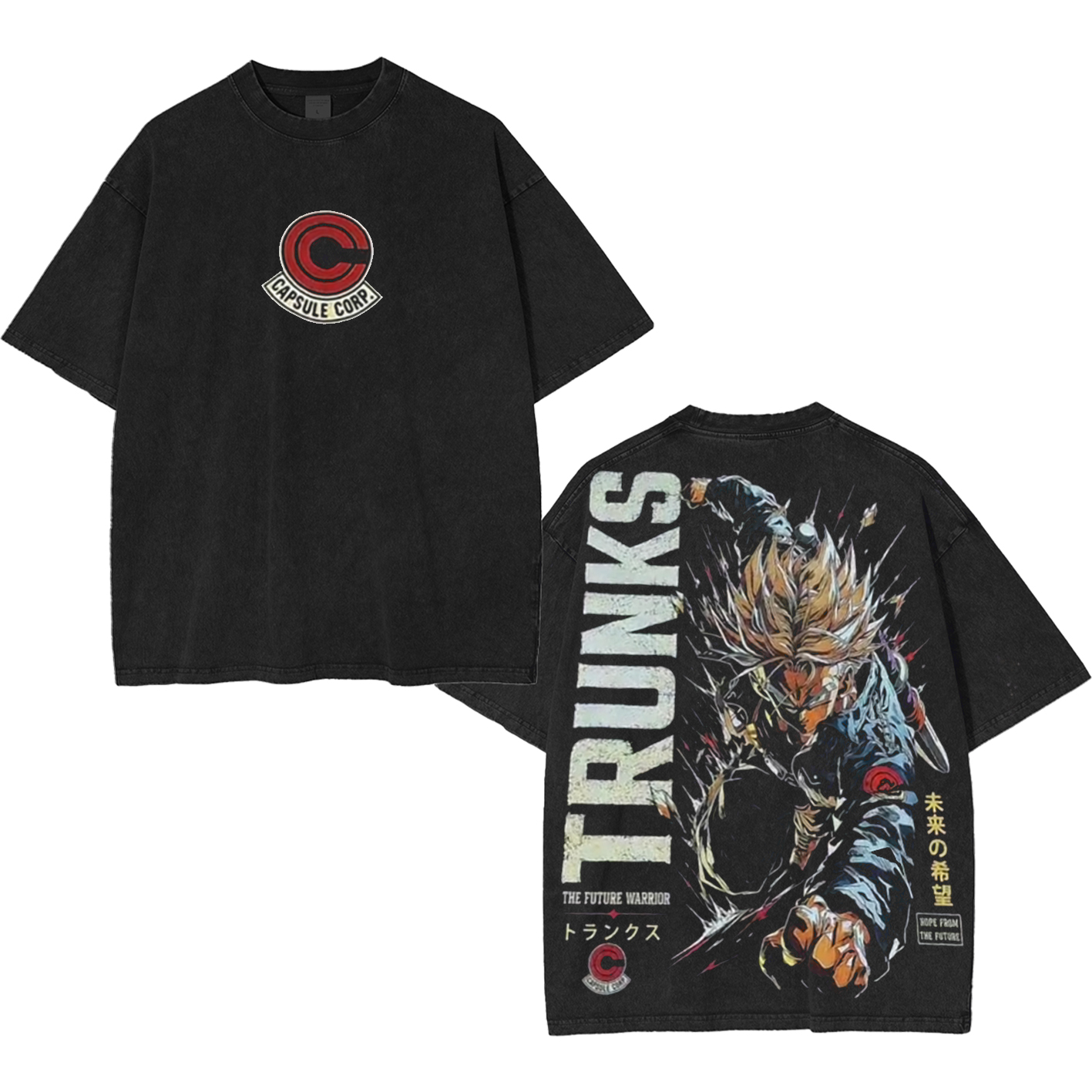 Future Trunks Dragon Ball Vintage Unisex  Washed T-Shirt