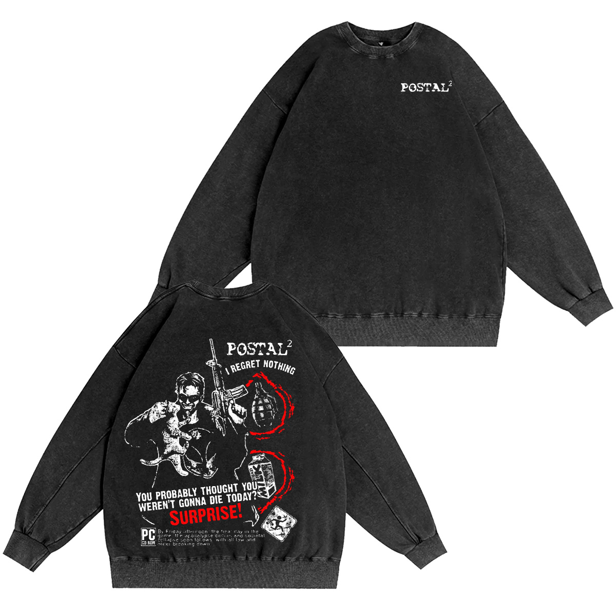 Postal 2 Washed T-shirt/Crewneck/Hoodie