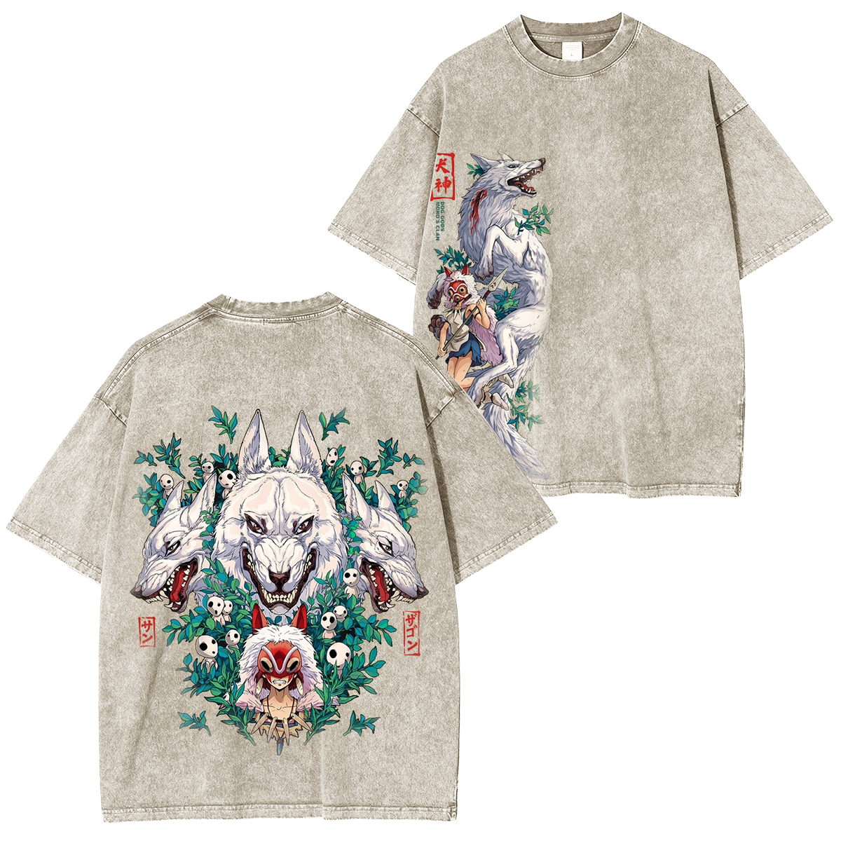 Mononoke Hime Vintage Washed T-shirt/Crewneck/Hoodie