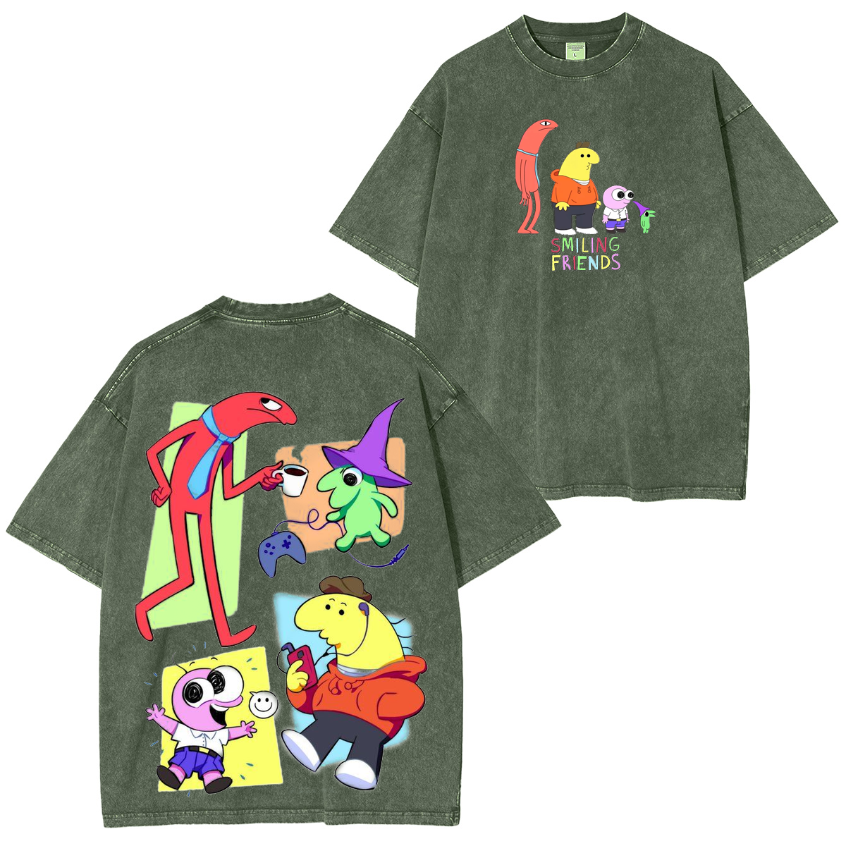Smiling Friends Vintage  Washed T-shirt/Crewneck/Hoodie