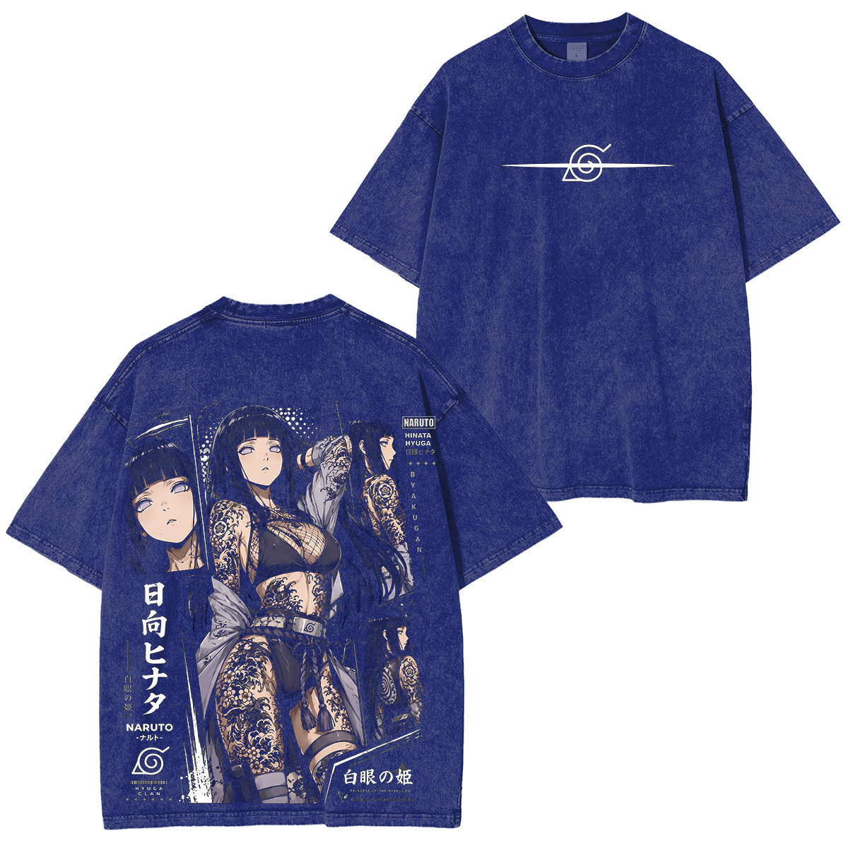 Naruto Hinata Vintage Unisex  Washed T-Shirt