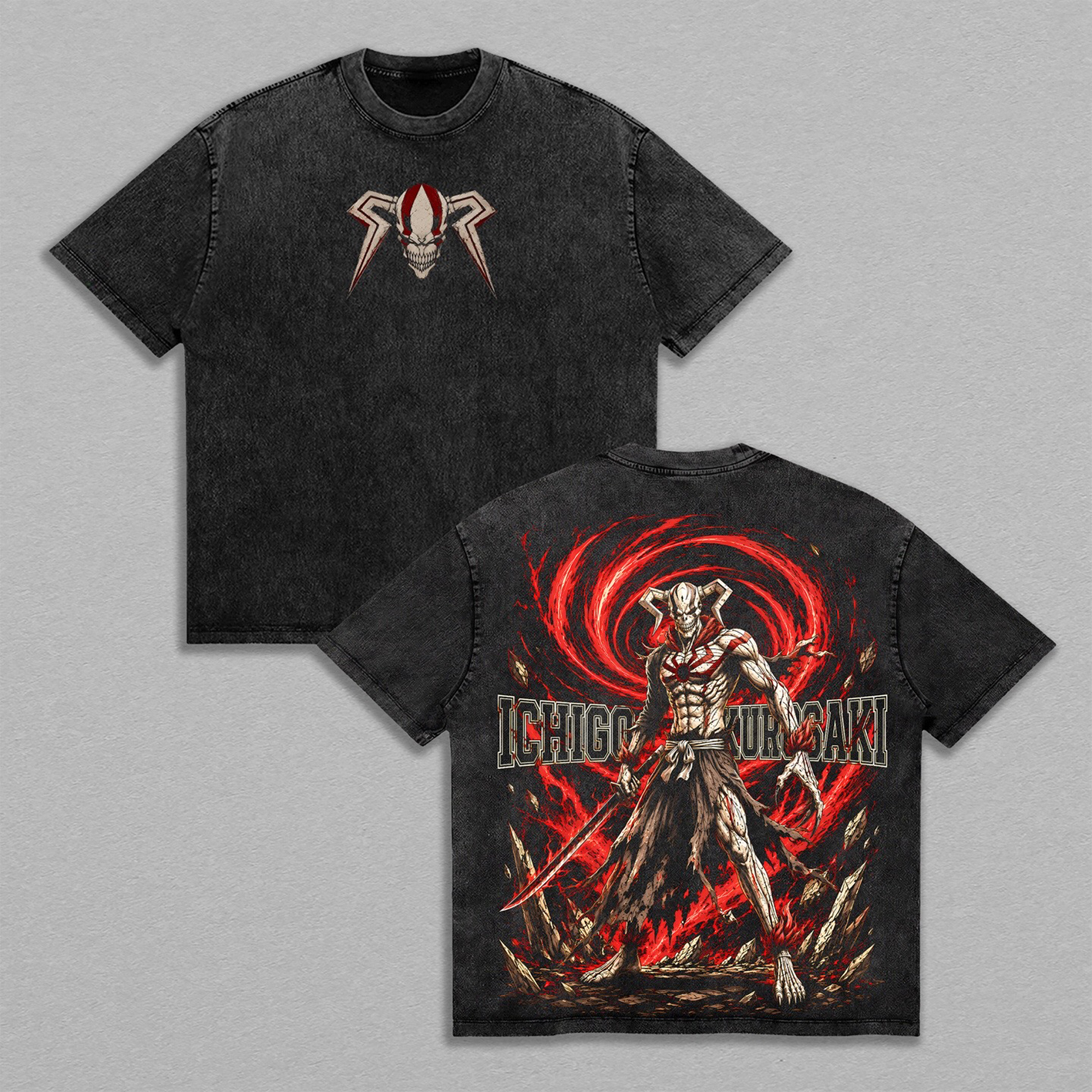 Ichigo Kurosaki Bleach Anime Washed T-shirt/Crewneck/Hoodie