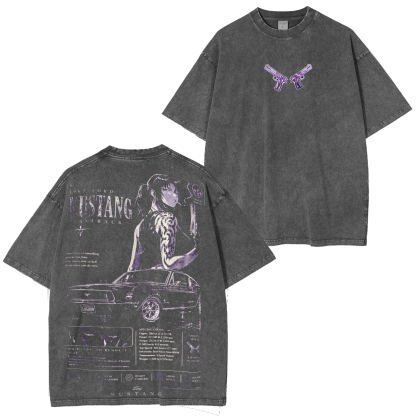 Revy Mustang Black Lagoon Vintage Washed T-shirt/Crewneck/Hoodie
