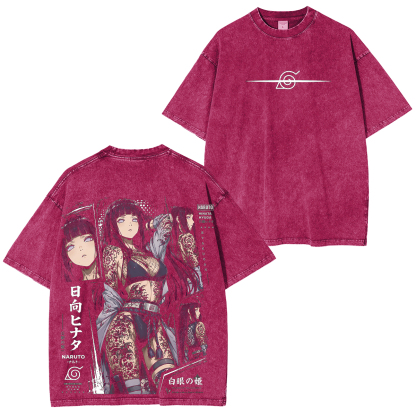Naruto Hinata Vintage Unisex  Washed T-Shirt