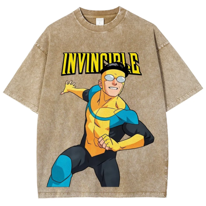 Invincible Unisex Washed T-Shirt