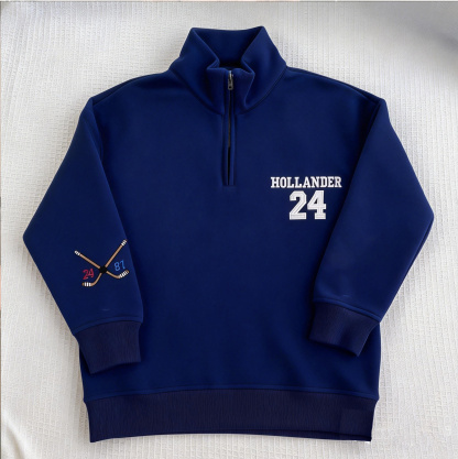 Team Hollanov Embroidered Premium Quarter-Zip Sweater