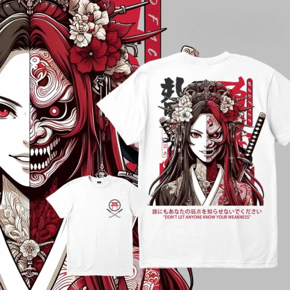 Half-Faced Skull Geisha Japanese Culture Oversize Unisex Shirts/Crewneck/Hoodie