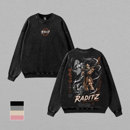 Raditz Dragon Ball Vintage Unisex  Washed T-Shirt