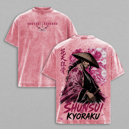 Bleach Shunsui Kyoraku washed T-shirt/Crewneck/Hoodie