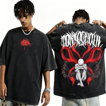 Tokyo Ghoul Anime Unisex Washed T-Shirt