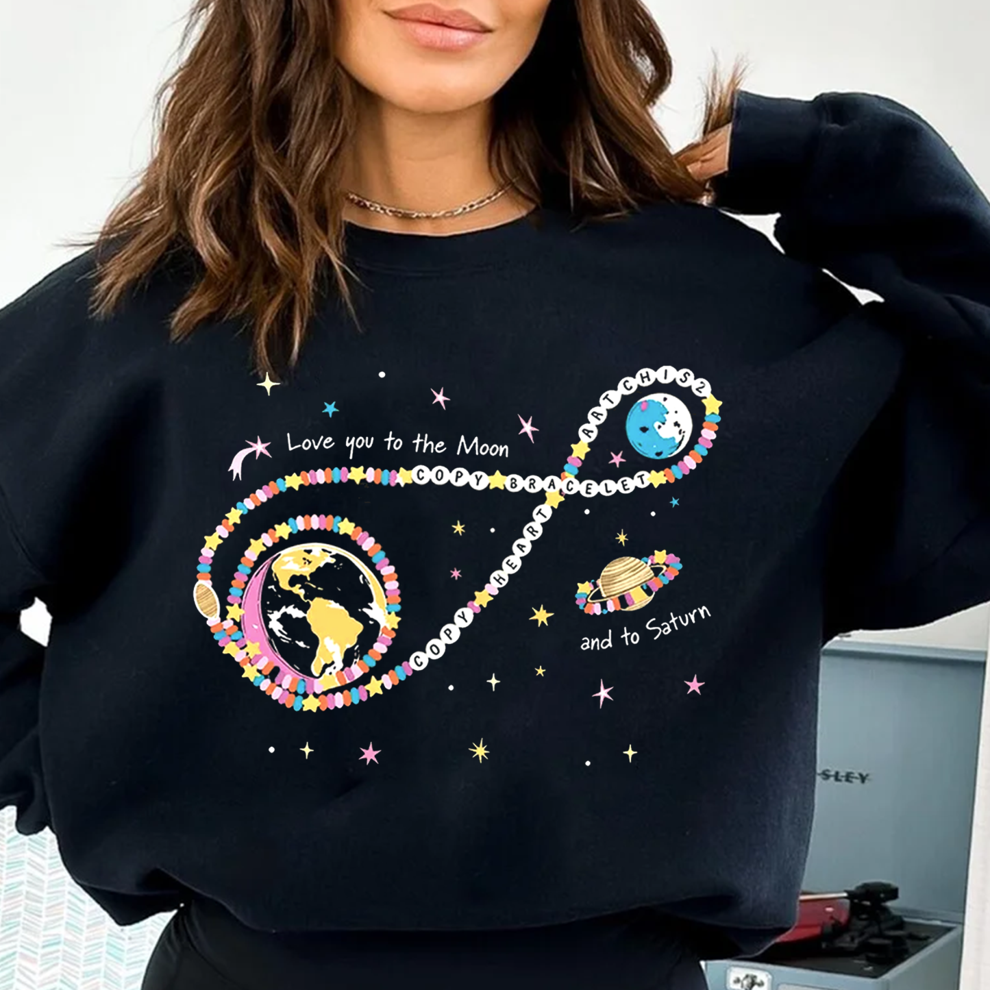 Love You To The Moon And To Saturn Artemis II Mission Print Casual Unisex T-shirt/Crewneck/Hoodie