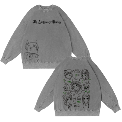 The Apothecary Diaries Washed T-shirt/Crewnec