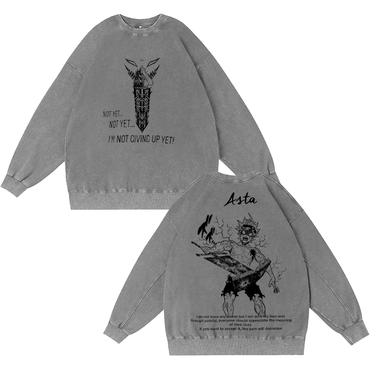 Black Clover Washed T-shirt/Crewneck/Hoodie