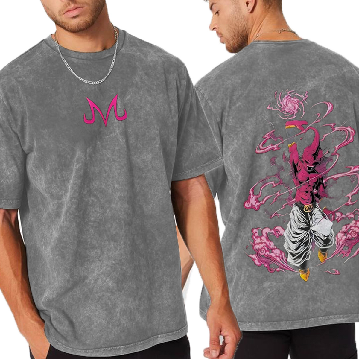 Dragon Ball Majin Buu Print Anime Washed T-shirt/Crewneck/Hoodie