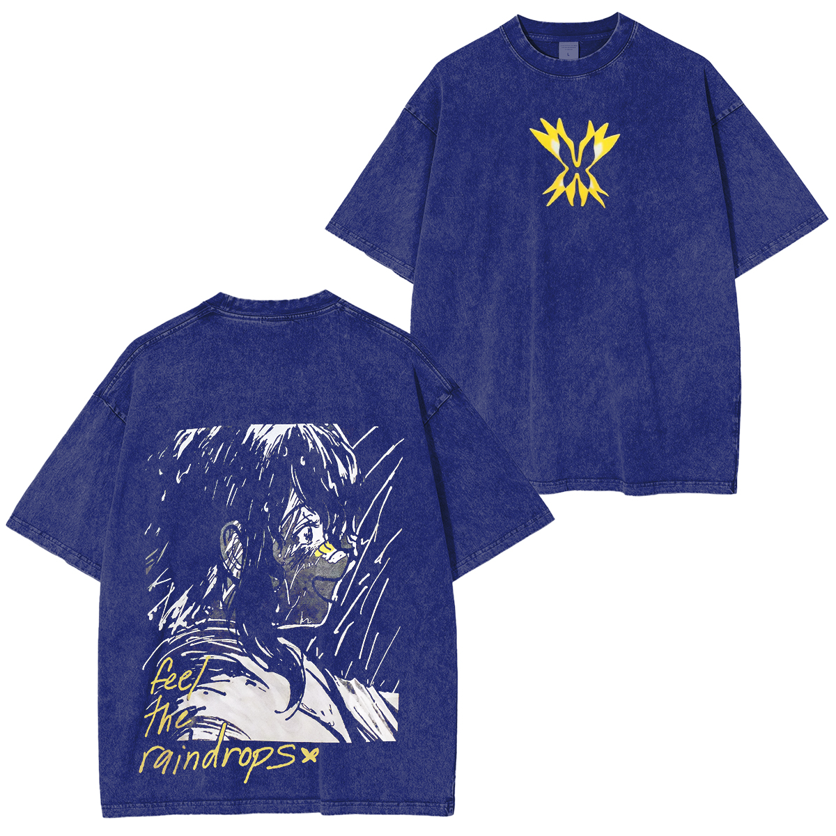 Feel the Raindrops Anime Washed T-shirt/Crewneck/Hoodie