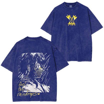 Feel the Raindrops Anime Washed T-shirt/Crewneck/Hoodie
