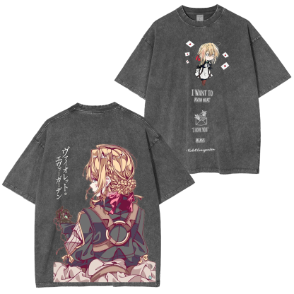 Violet Evergarden Vintage Washed T-shirt/Crewneck/Hoodie