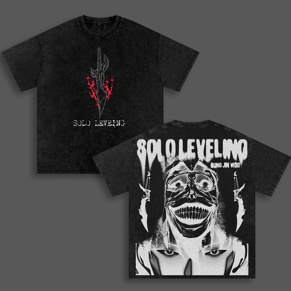 Solo Leveling Shadow Army Washed T-shirt/Crewneck/Hoodie