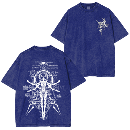 Neon Genesis Evangelion Game Unisex Washed T-Shirt