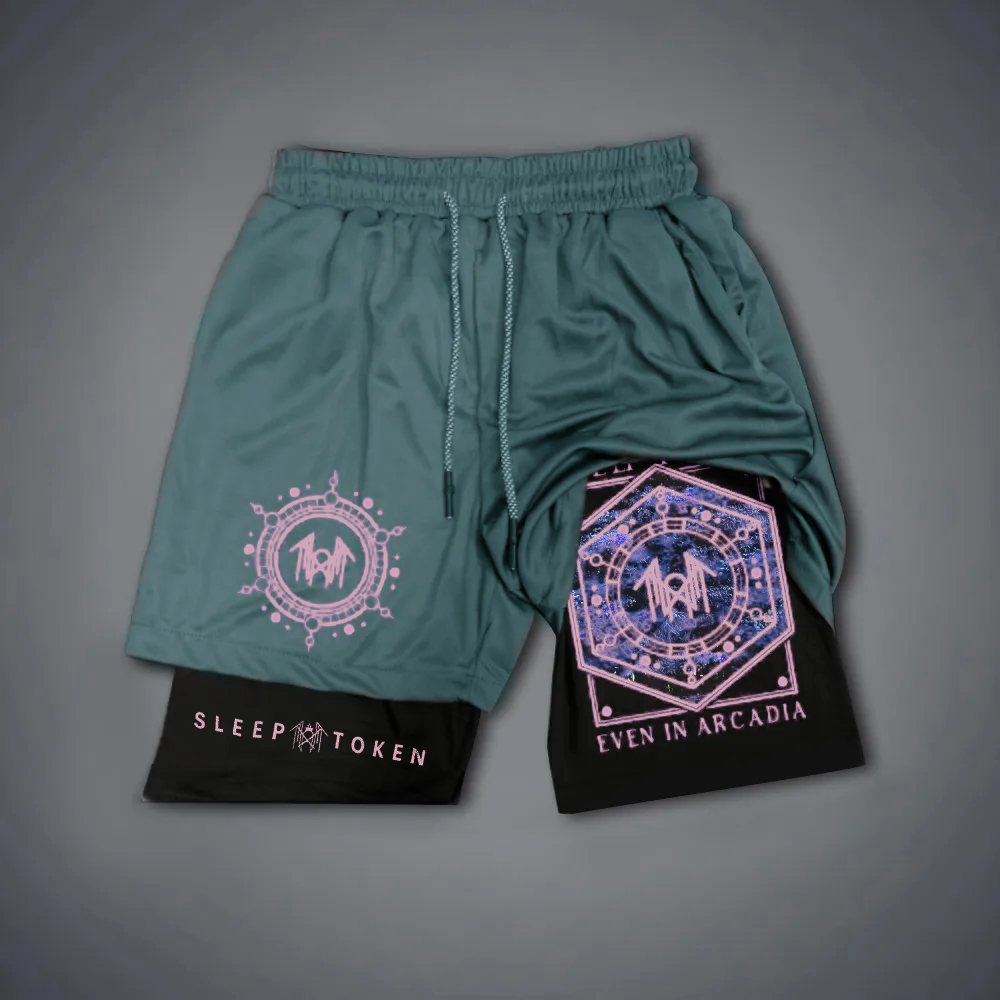 Unisex Band Printed Sports Gym Shorts