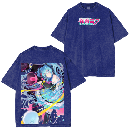 Hatsune Miku Vintage Unisex  Washed T-Shirt