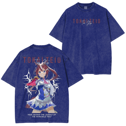 Umamusume: Pretty Derby Series Oversized Unisex Washed T-Shirt