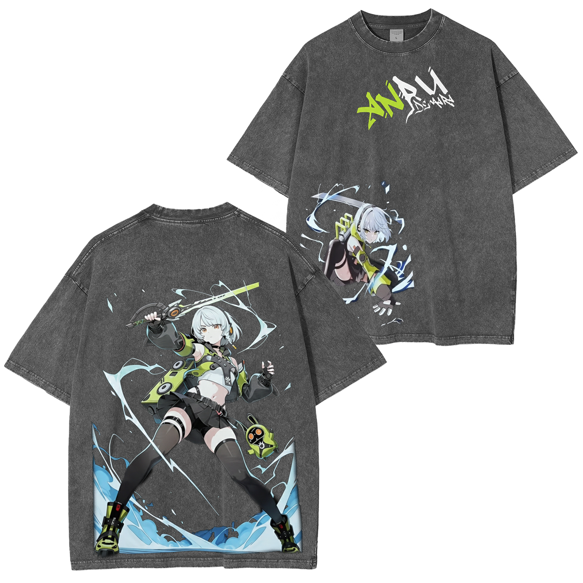 Anby Demara Zenless Zone Zero Oversized Unisex Washed T-Shirt
