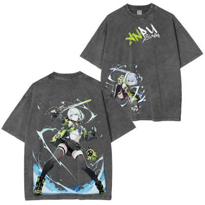 Anby Demara Zenless Zone Zero Oversized Unisex Washed T-Shirt