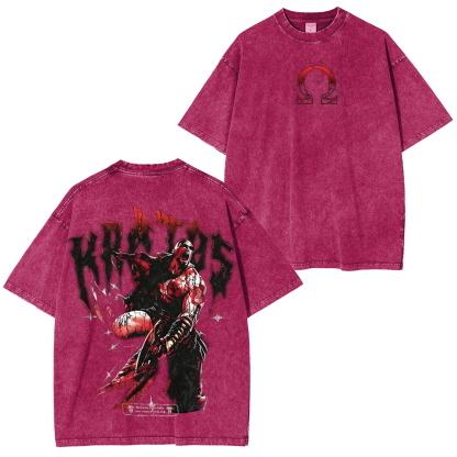 God Of War Oversized Unisex Washed T-Shirt