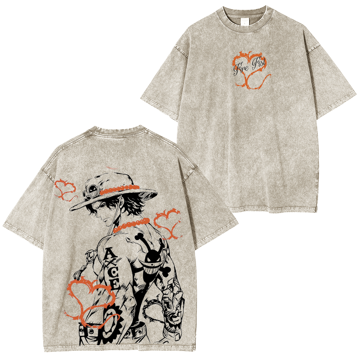 Portgas D. Ace Vintage Washed T-shirt/Crewneck/Hoodie