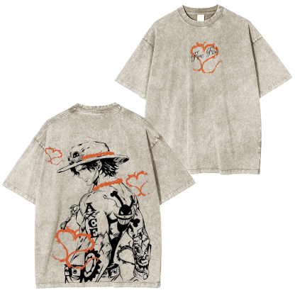 Portgas D. Ace Vintage Washed T-shirt/Crewneck/Hoodie