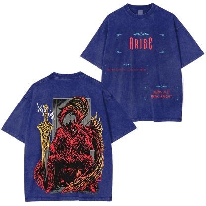 Solo Leveling Anime Unisex Washed T-Shirt