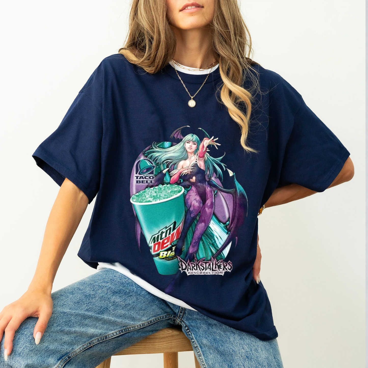 Taco Bell Baja Blast Darkstalkers Resurrection Oversized T-shirt/Crewneck/Hoodie