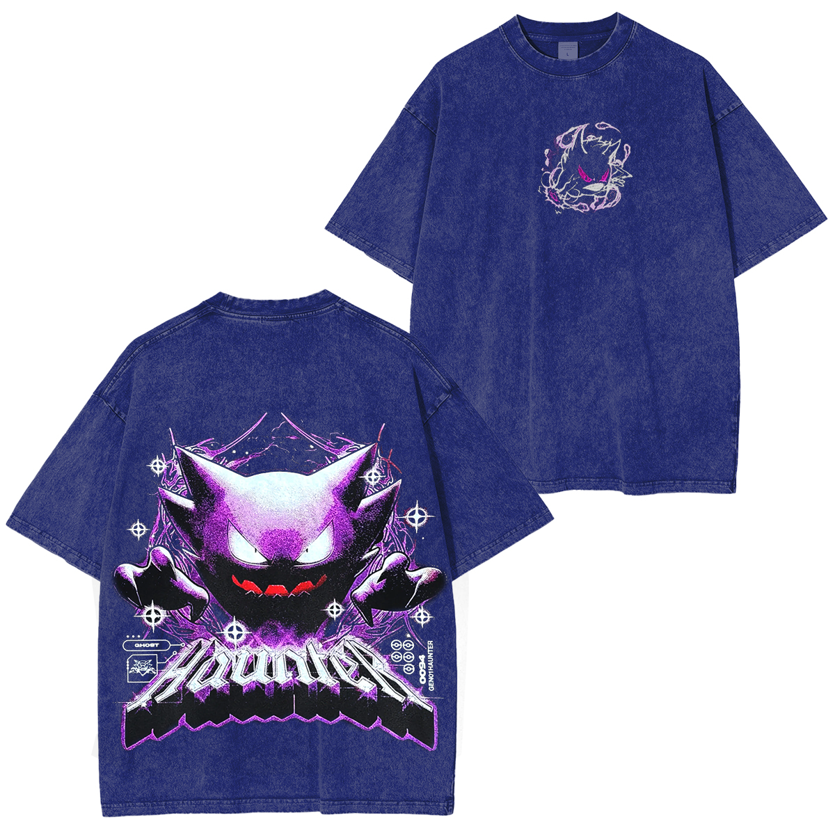 Pokémon Gengar Checker  Unisex Washed T-Shirt