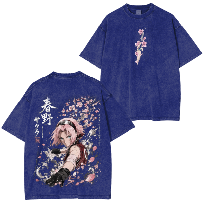 Naruto Sakura Unisex Washed T-Shirt