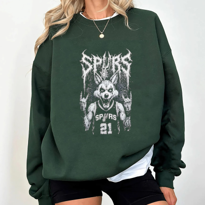 San Antonio Spurs Death Metal Coyote Rock On 21  Oversized T-shirt/Crewneck/Hoodie