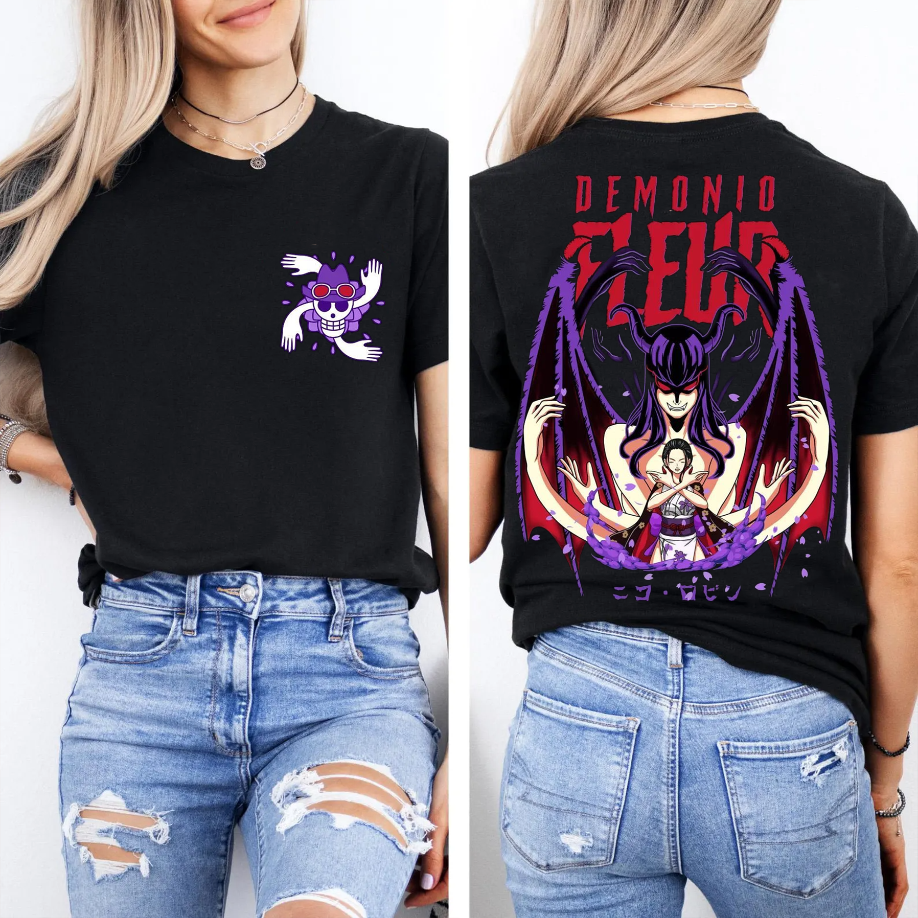 One Piece Nico Robin Demonio Fleur Oversized T-shirt/Crewneck/Hoodie