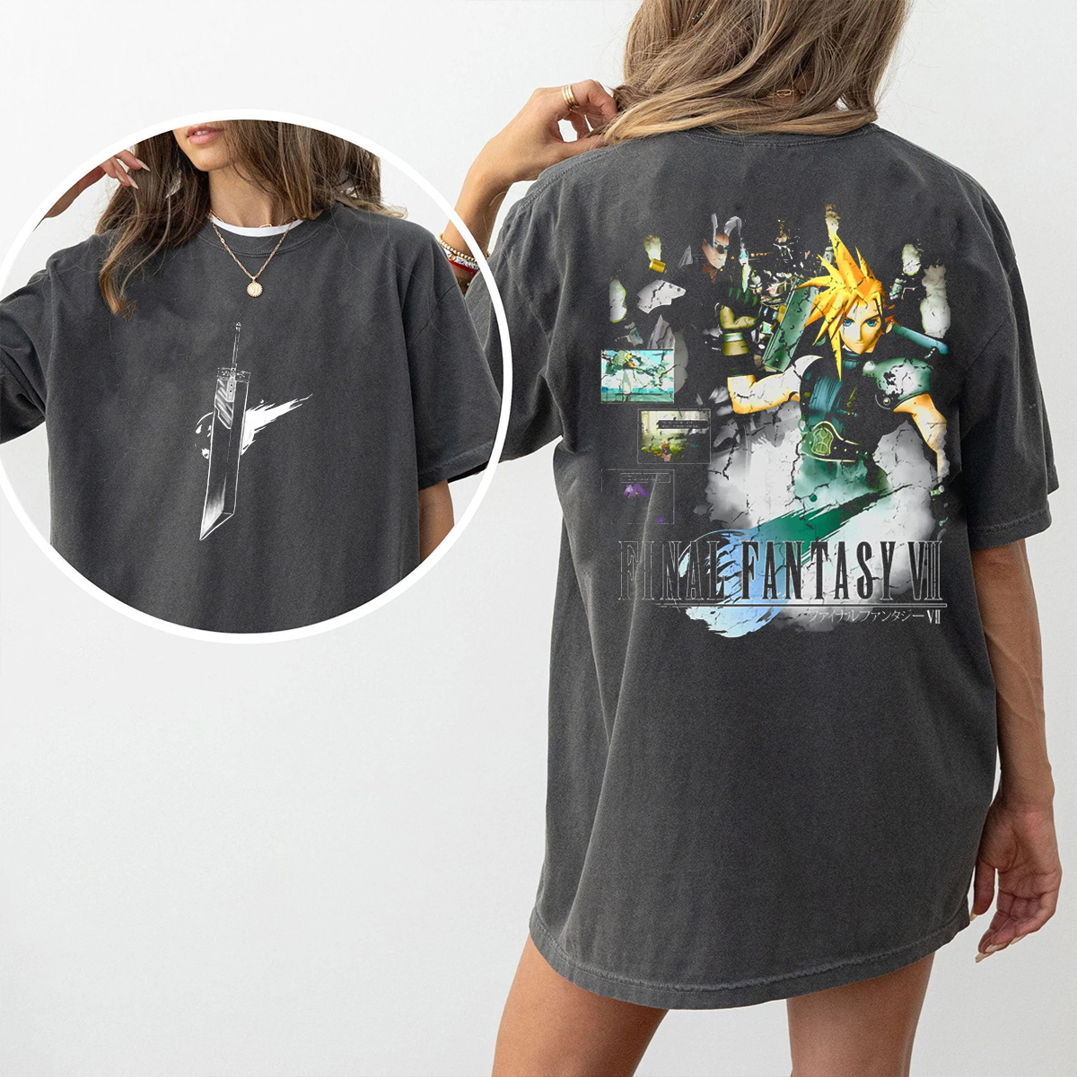 Final Fantasy VII Remake series Unisex Washed T-Shirt