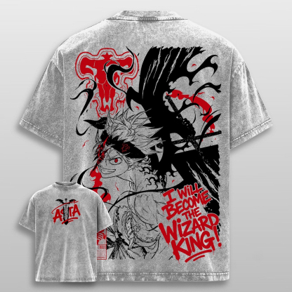 Black Clover Asta Washed T-shirt/Crewneck/Hoodie
