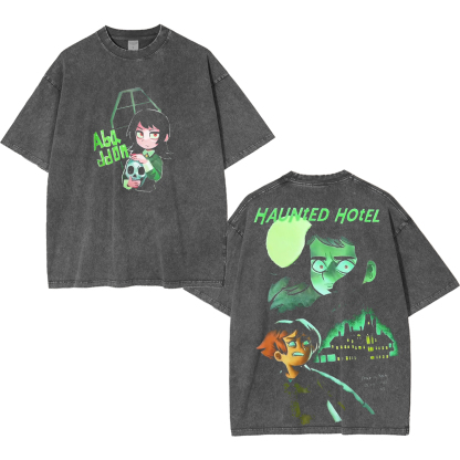Haunted Hotel Unisex Washed T-Shirt