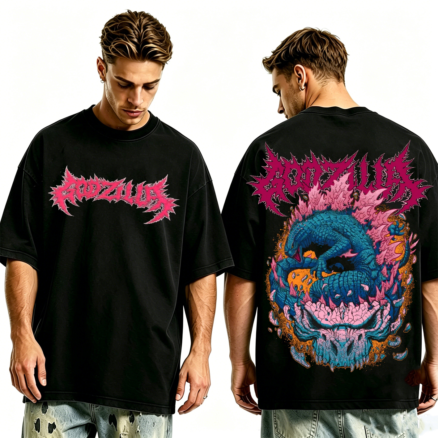 Godzilla X Kong Unisex Washed T-Shirt