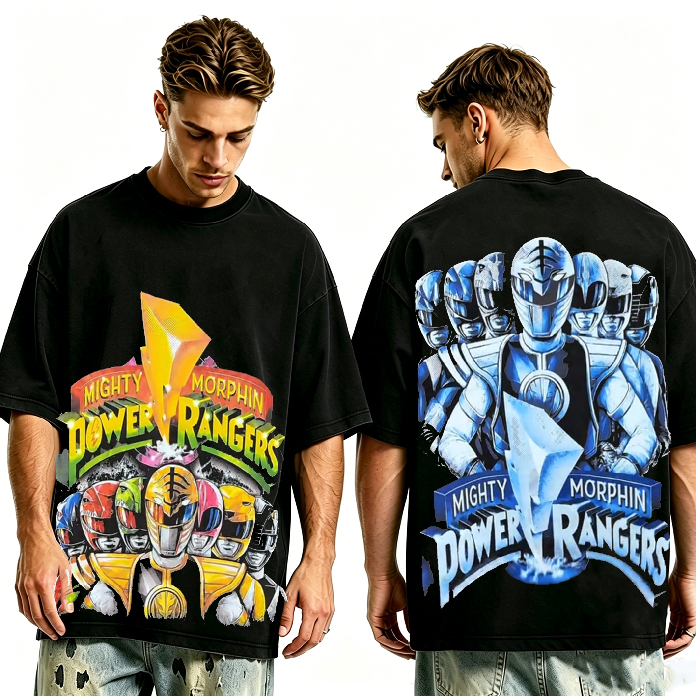 American Thrift X Power Rangers Mighty Morphin Vintage Washed T-shirt/Crewneck/Hoodie