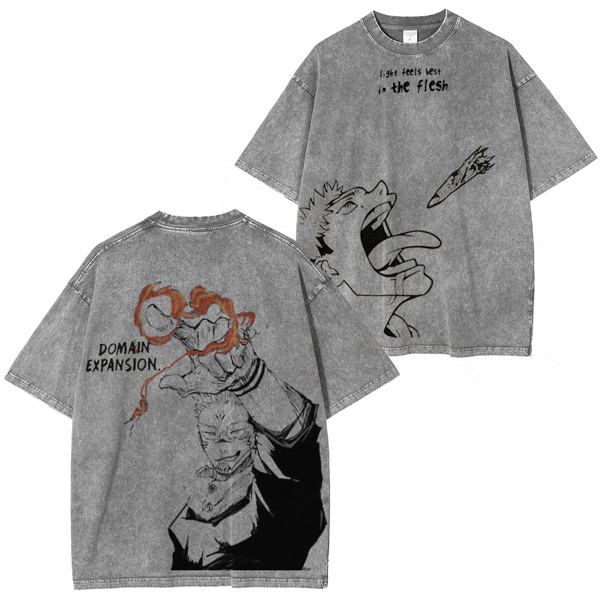 Yuji x Sukuna Vintage Washed T-shirt/Crewneck/Hoodie
