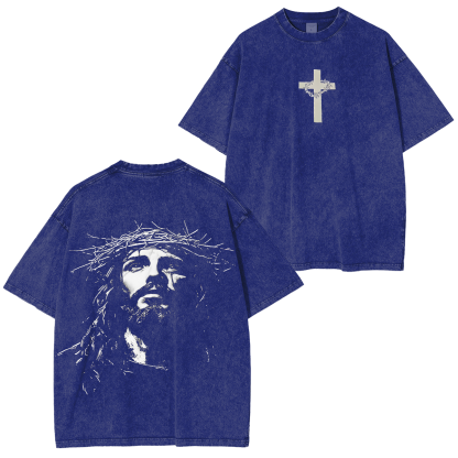 Vintage Washed Jesus Unisex Washed T-Shirt