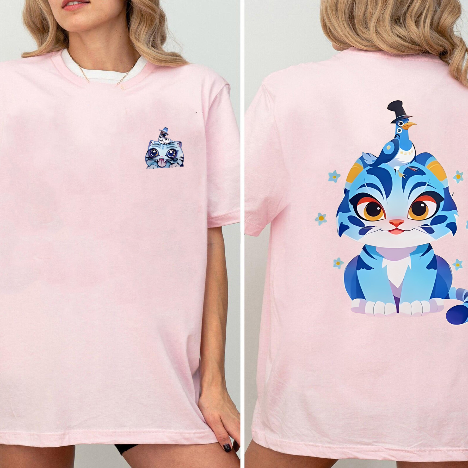 Derpy Blue Fur Tiger Unisex Shirt/Crewneck/Hoodie